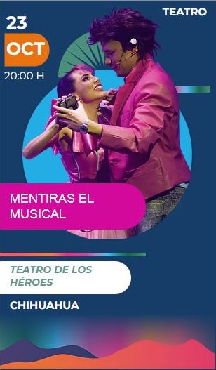 NEscena's tweet photo. @Oficialmentiras regresa a Chihuahua gracias al #FICH2023 #FICUU2023 para llevarnos a un viaje con las mejores canciones de la década de los años ochenta @alex_gou @gouproducciones 

Lunes 23 de octubre a las 5 y 8:30 pm en el Teatro de los Héroes

https://t.co/G4NjIu0EKm https://t.co/zGjgOJYxbw