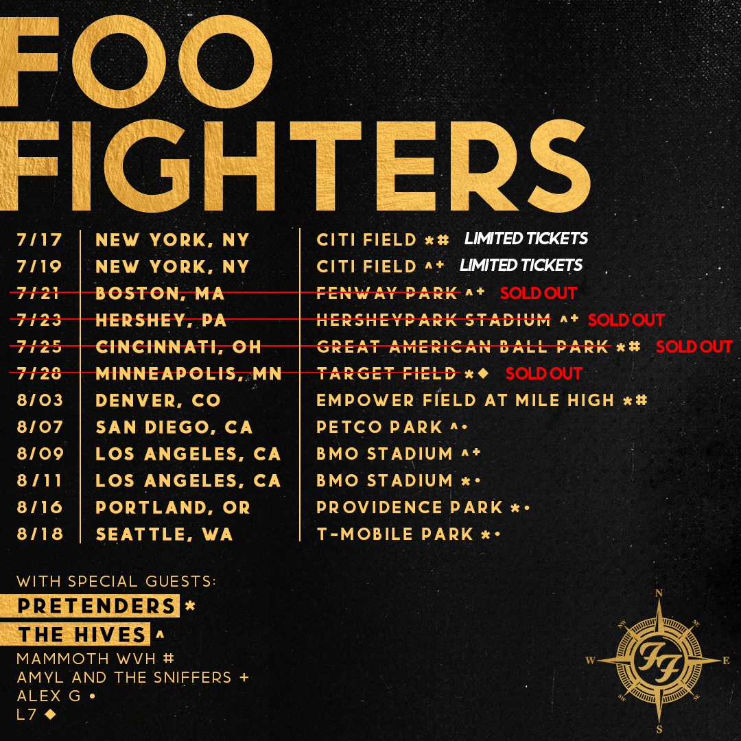 West coast! We can't wait to see you!!! Tickets on sale now! FooFighters.lnk.to/Shows #FF2024