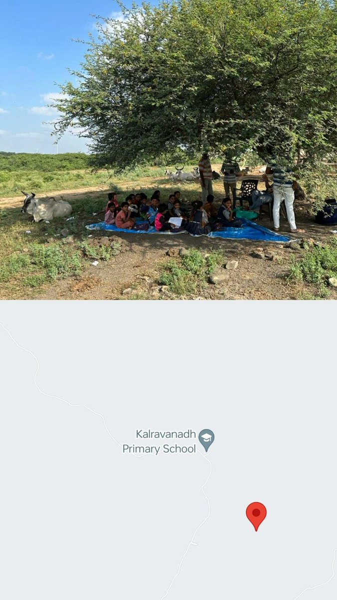 avnigala25's tweet photo. Can you find the school on google maps?  Do the kids want to study in school?
Is the school present on paper and on govt records? Ans: Yes
But, is there a proper school? Ans: NO
Hard reality just like the movie Well Done Abba! 
Remote village Kalravanadh,Lakhpat, Kutch (1) https://t.co/lVjencwowo