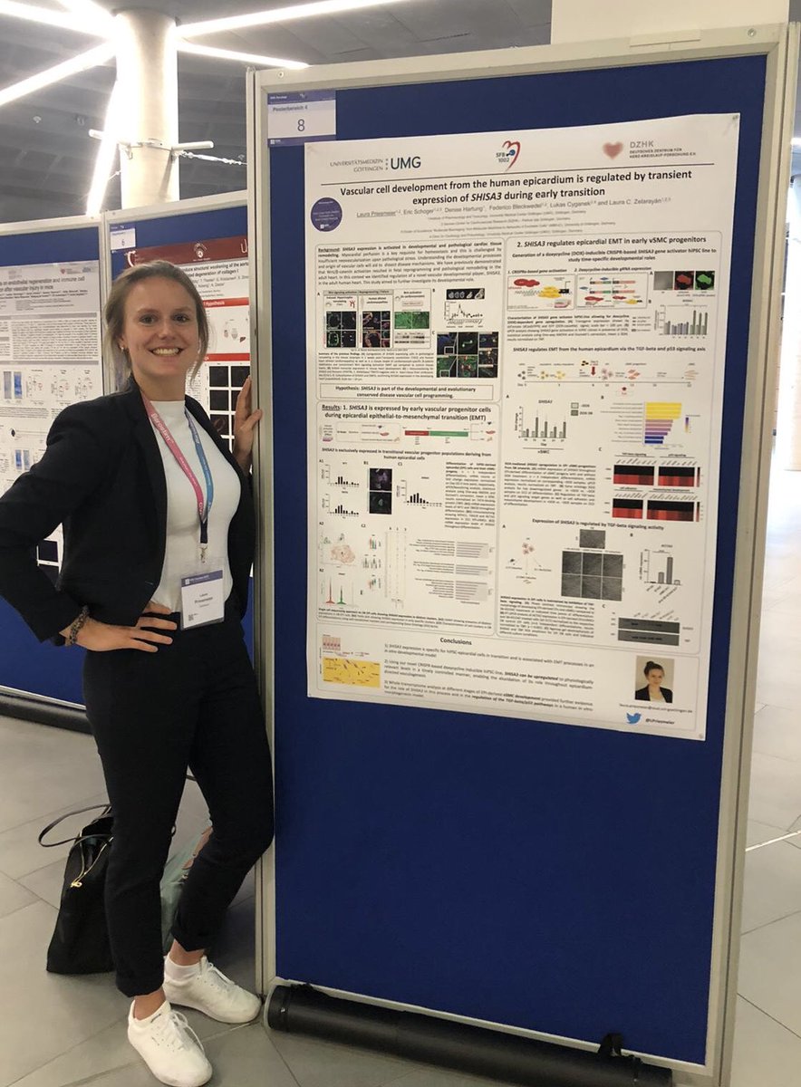 Laura Priesmeier (@lpriesmeier) on Twitter photo Wrapping up this week‘s #DGKHerztage 2023: a lot to learn for aspiring trainees in cardiology #youngestDGK and an exciting basic science program 🫀🧫 honoured to receive the vascular session’s poster award!
<a href="/DGK_org/">Deutsche Gesellschaft für Kardiologie</a> <a href="/YoungDgk/">Young DGK</a> <a href="/AG31_DGK/">Arbeitsgruppe Kardiovaskuläre Regeneration (AG 31)</a> <a href="/LauraZelarayan2/">Laura Zelarayan</a> Wrapping up this week‘s #DGKHerztage 2023: a lot to learn for aspiring trainees in cardiology #youngestDGK and an exciting basic science program 🫀🧫 honoured to receive the vascular session’s poster award!
<a href="/DGK_org/">Deutsche Gesellschaft für Kardiologie</a> <a href="/YoungDgk/">Young DGK</a> <a href="/AG31_DGK/">Arbeitsgruppe Kardiovaskuläre Regeneration (AG 31)</a> <a href="/LauraZelarayan2/">Laura Zelarayan</a>