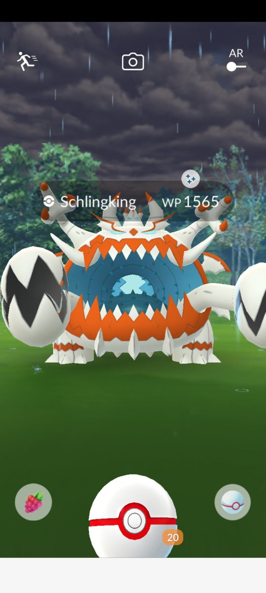 DerLinoDino's tweet image. Nach gerademal ein paar Schlingking Raids kommt das!? 😅😭 Warum kein Shundo, ist genau dieselbe Chance wie das hier. Immerhin nen Shiny... #Shiny #Guzzlord #AlmostShundo #PokemonGo