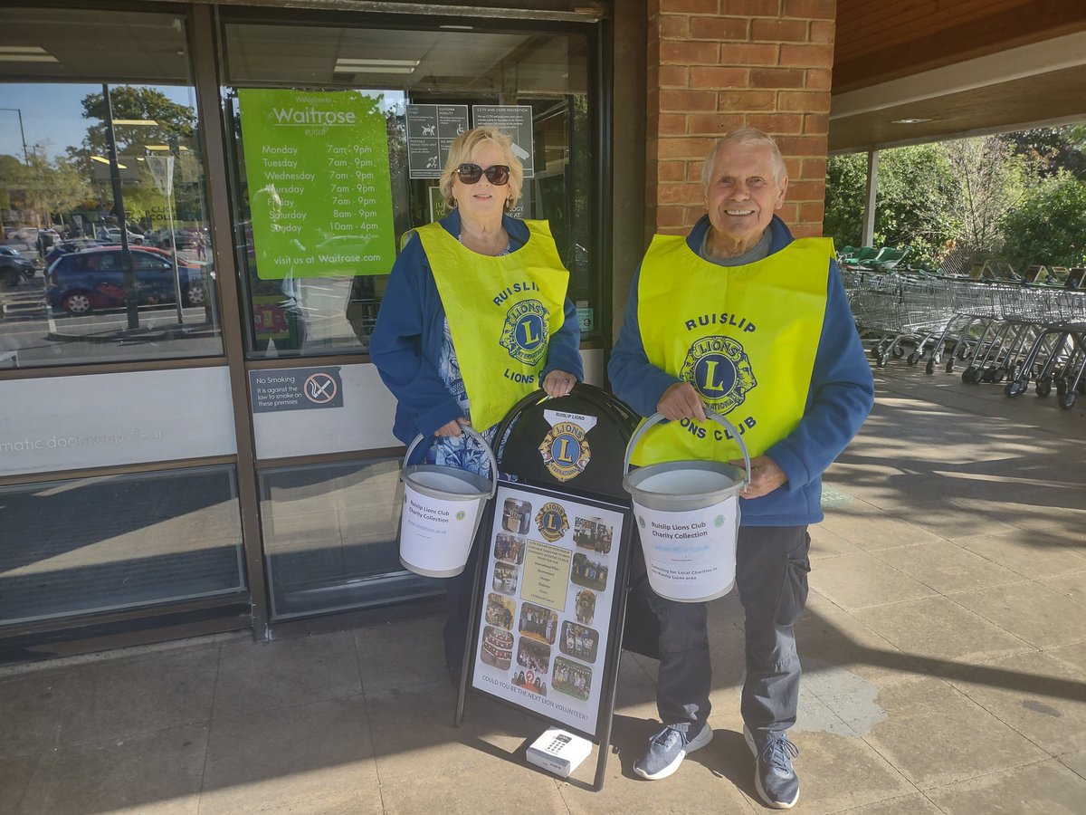 Ruislip Lions Club are grateful to Waitrose & Partners Ruislip for giving them the opportunity to collect for charities that the Club supports Sat & Sun this weekend. Please have some change handy if you can help them @Hillingdon @lionsclubs @HillingdonHour @Hillingdonhead1