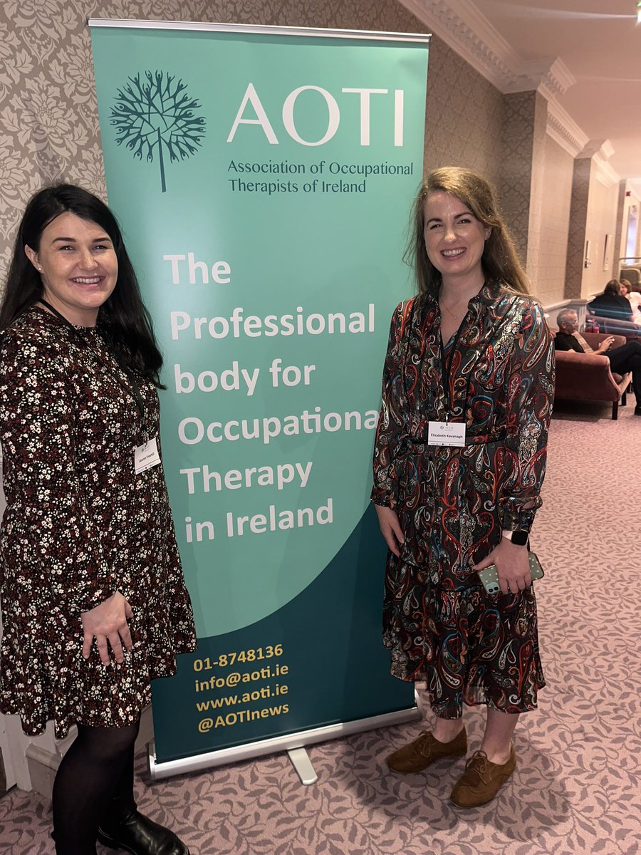It was lovely to attend and present at the #AOTI2023 conference with my friend @_lizzie2 who I completed both my undergraduate studies in @DCU and my masters in @UL with 👭 There were many times we thought we’d never get this far! 😅