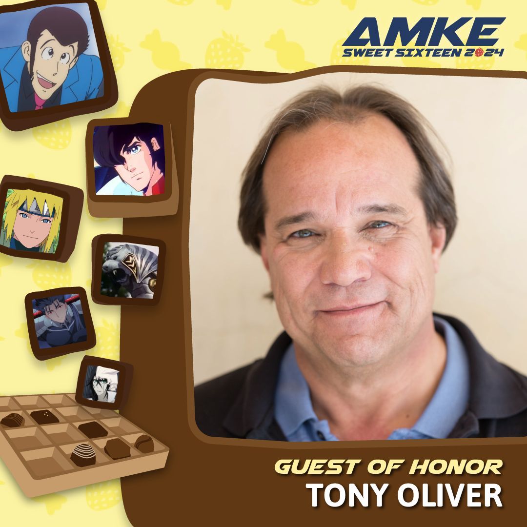 🍬Please welcome Tony Oliver (@TonyOliverVA) to Anime Milwaukee 2024! He's known as Minato Namikaze from Naruto, Arsene Lupin III from Lupin the Third, Ulquiorra Cifer from Bleach, and Lancer from Fate/stay night. ⚡️ animemilwaukee.org/inside-amke/to… #AMKE2024 #AnimeMilwaukee #Guest