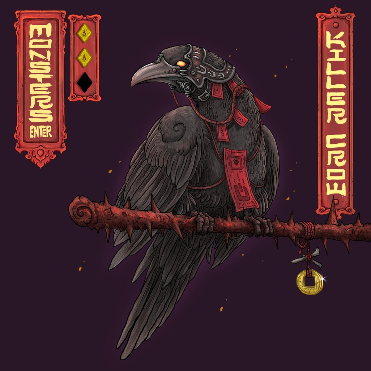 MONSTERS ENTER #014 - Killer crow.

An animal from the hell that is responsible for punishing the offenders of the underworld. It has a beak made of steel. and eyes that can see as far as 1 km. It's an innate hunter.

opensea.io/assets/ethereu…

#NFTs #NFTCommmunity