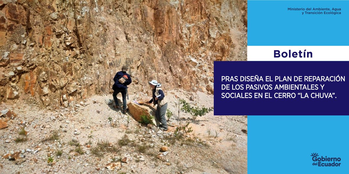 #SomosPRAS | 👷‍♂️👨‍💻Trabajamos junto a técnicos del GADM Piñas y GADP El Oro, en el diseño del Plan de Reparación Ambiental para el Cerro La Chuva, en cumplimiento a la Acción de Protección N° 07308-2020-00255. 
Revisa más info aquí: bitly.ws/WFz9