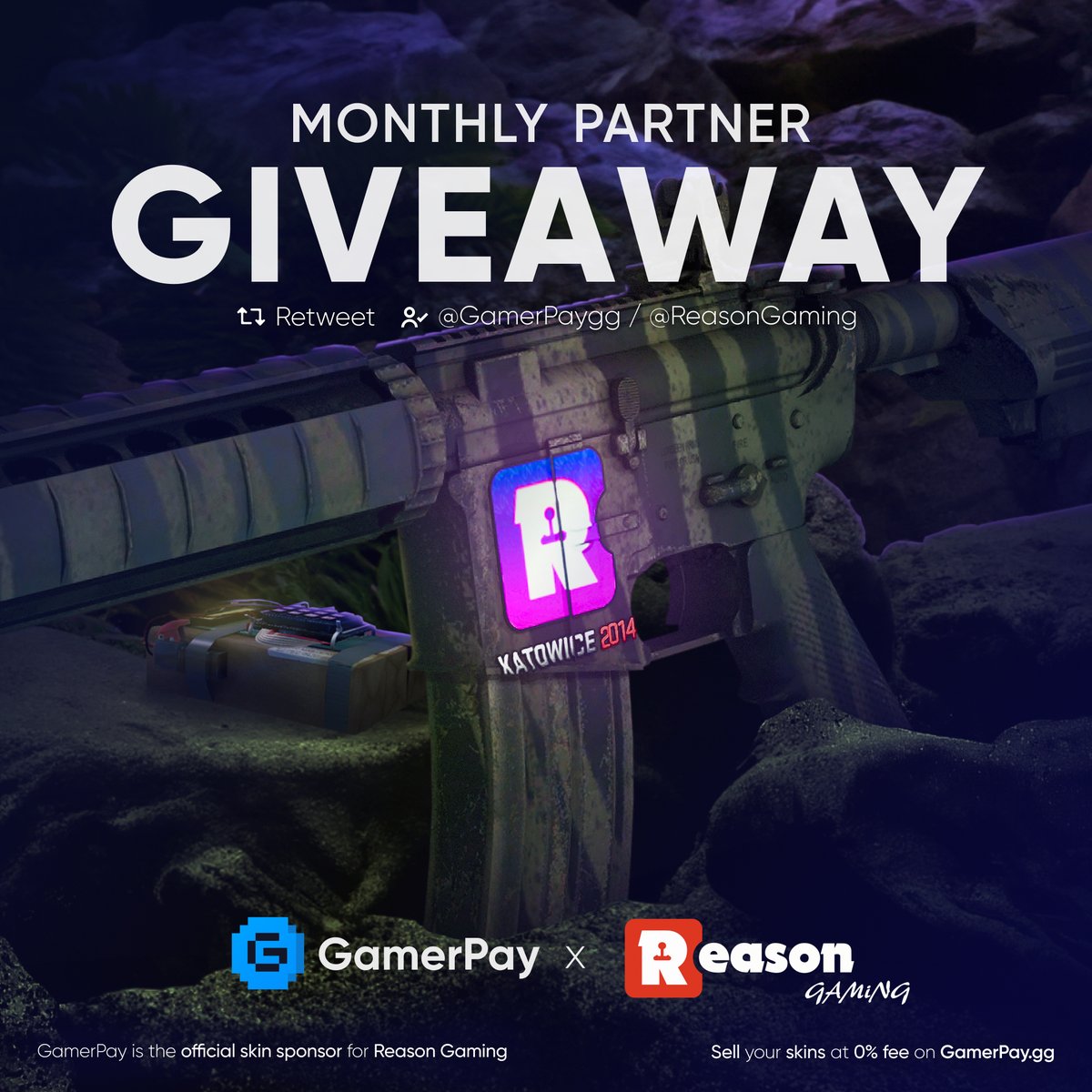 Our first monthly Reason craft is now up for grabs via this giveaway. Win this beauty of a M4 Reason craft where a Reason Holo sticker (with a price tag of approx USD 70.000 has been applied!). Join the giveaway: Like and retweet this post Follow @ReasonGaming and @GamerPayGG…