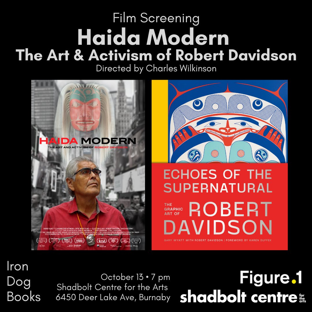 VANCOUVER: Join us for an unforgettable film screening of Haida Modern with Robert Davidson hosted by @IronDogBooks! Mark your calendars for October 13th and buy your ticket today: irondogbooks.com/join-us-for-ev…