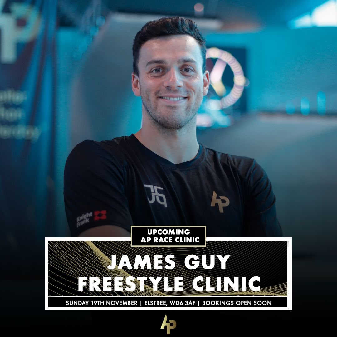 ⭐️James Guy Race Clinic!⭐️ 

📍Location: Elstree, WD6 3AF
🗓️Date: Sunday 19th November

Bookings open 6pm Sunday 8th October, with pre-sale prices available for 1 week ONLY!🔥