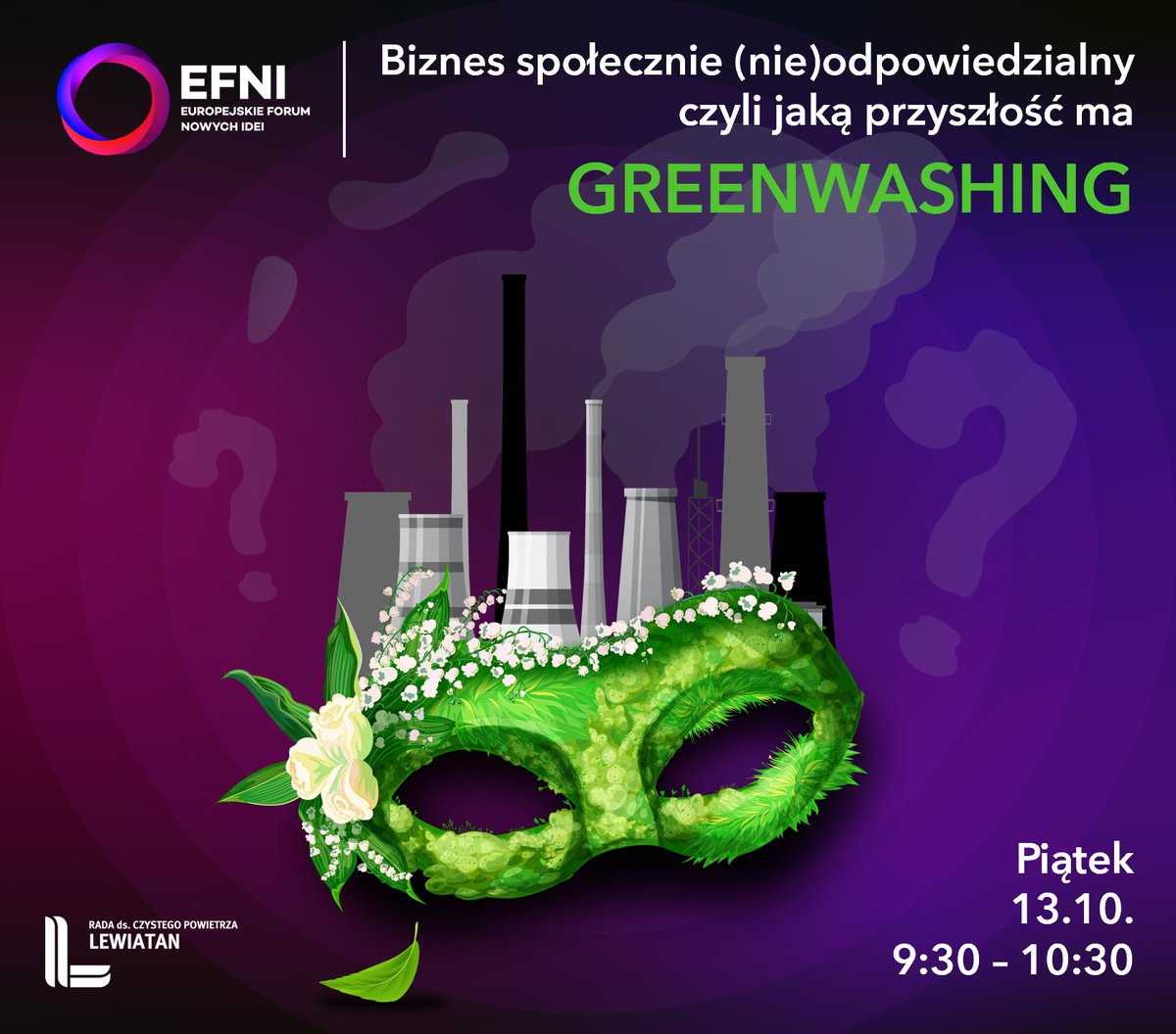 janruszkowski's tweet photo. #CSR ma dwa bieguny:
🌐Na jednym znajdziemy najlepsze praktyki, benchmarki i inspiracje.
🌐Na drugim... stoi Wielka Zielona Pralka🫤
#Greenwahing nas zalewa, więc zapraszamy do dyskusji nad jego przyszłością.
@EFNI_Poland, "w piątek trzynastego" 9:30
👉https://t.co/Qf85u3zfPl https://t.co/u32MDOOfmD