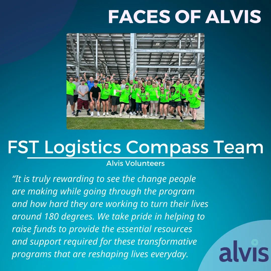 Today, we're spotlighting the volunteers of the FST Logistics Compass Team! FST Logistics are incredible donors to Alvis and their Compass Team volunteers to plan the annual Teeing Up Futures golf outing benefitting our Amethyst women's recovery program.

#180degreeimpact