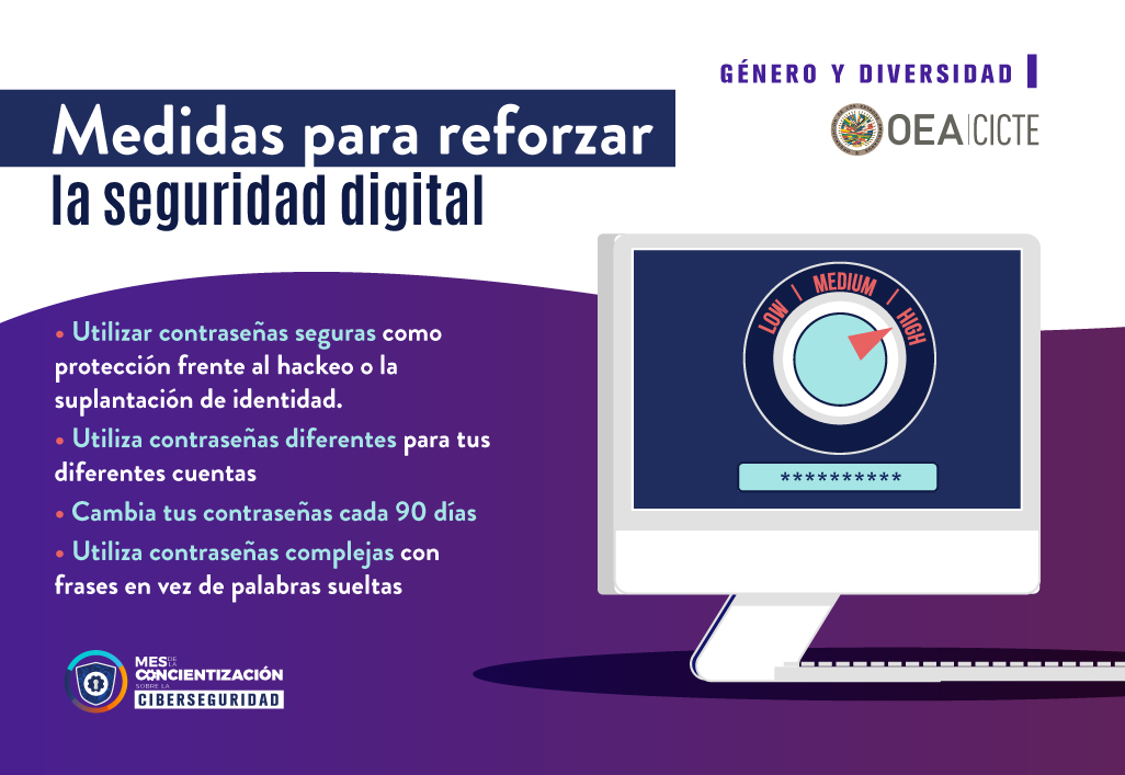 OEA_Cyber's tweet photo. Protege tu seguridad digital ante el #ciberacoso con estas recomendaciones.🛡️
Además, infórmate y ayúdanos a difundir esta información con amigas y colegas, y no olvides consultar nuestro manual sobre violencia en línea donde encontrarás más consejos.📖👇
https://t.co/OGT2ynqrRO https://t.co/mzH9gGsYKW