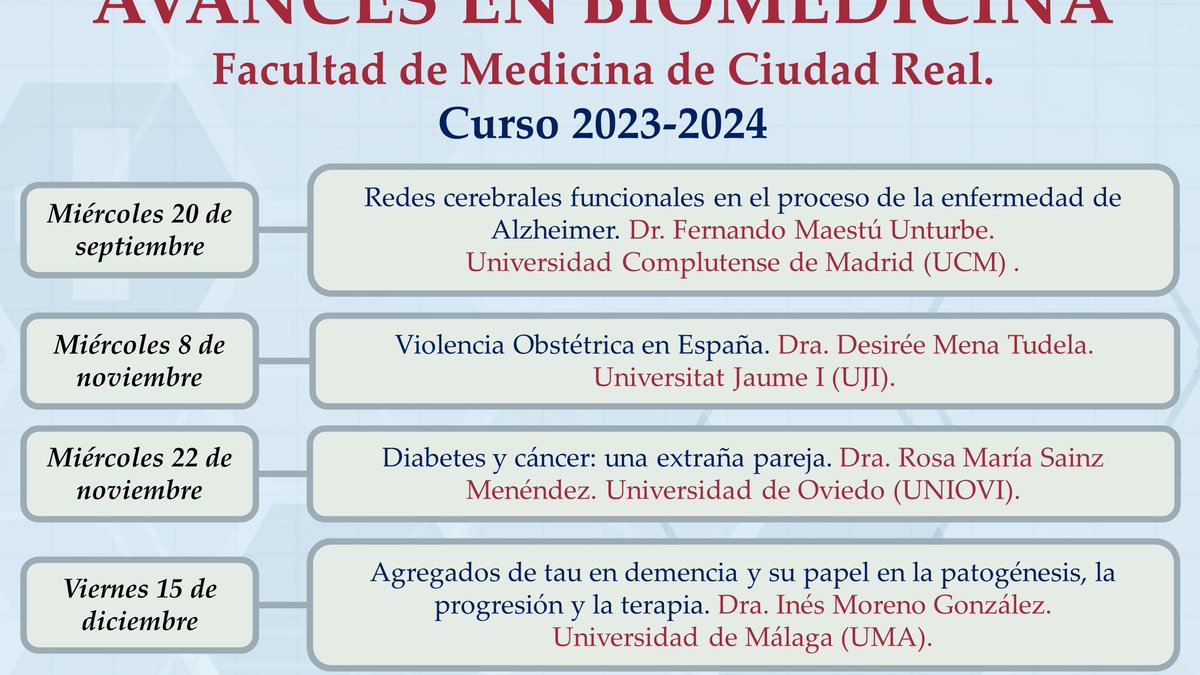 Este primer cuatrimestre también contaremos con <a href="/DMenaTudela/">Desirée Mena Tudela</a> de <a href="/UJIuniversitat/">Universitat Jaume I</a>, Rosa MªSainz Menéndez de <a href="/IUOPA/">IUOPA</a> <a href="/uniovi_info/">Universidad Oviedo</a> e Inés Moreno González de <a href="/UMACiencias/">Facultad de Ciencias UMA</a> <a href="/_ibima/">IBIMA Plataforma BIONAND</a>