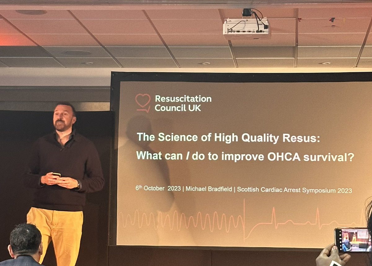 emz_philp's tweet photo. Inspiring and motivating day at the Scottish Cardiac Arrest Symposium 2023 today #SCAS23 
Lots of fantastic sessions and workshops from some amazing speakers. 👏 https://t.co/nKuhFxbZaR