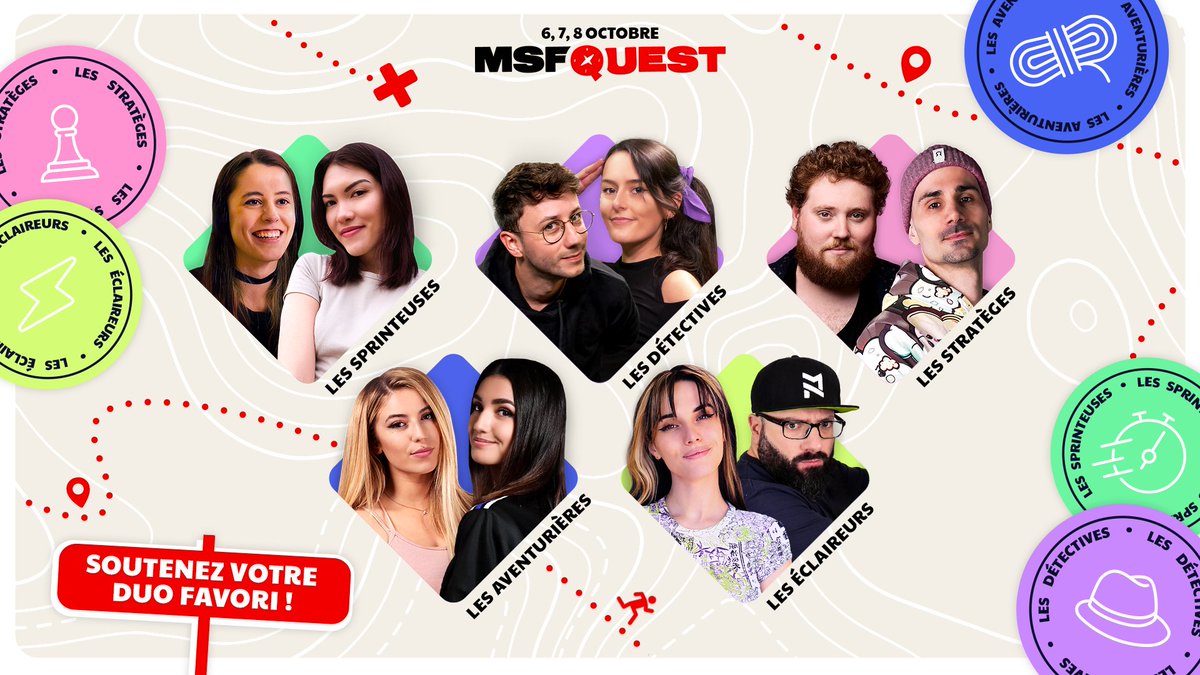 Pendant tout ce week-end, on sera en duo avec <a href="/LittleBigWhale/">Marianne</a>, on va faire une course d’orientation au profit de Médecins Sans Frontières <a href="/MSF_france/">MSF France</a> ❤️

Et ce soir, on sera avec MSF qui va vous sensibiliser aux gestes qui peuvent sauver des vies !

twitch.tv/angledroit