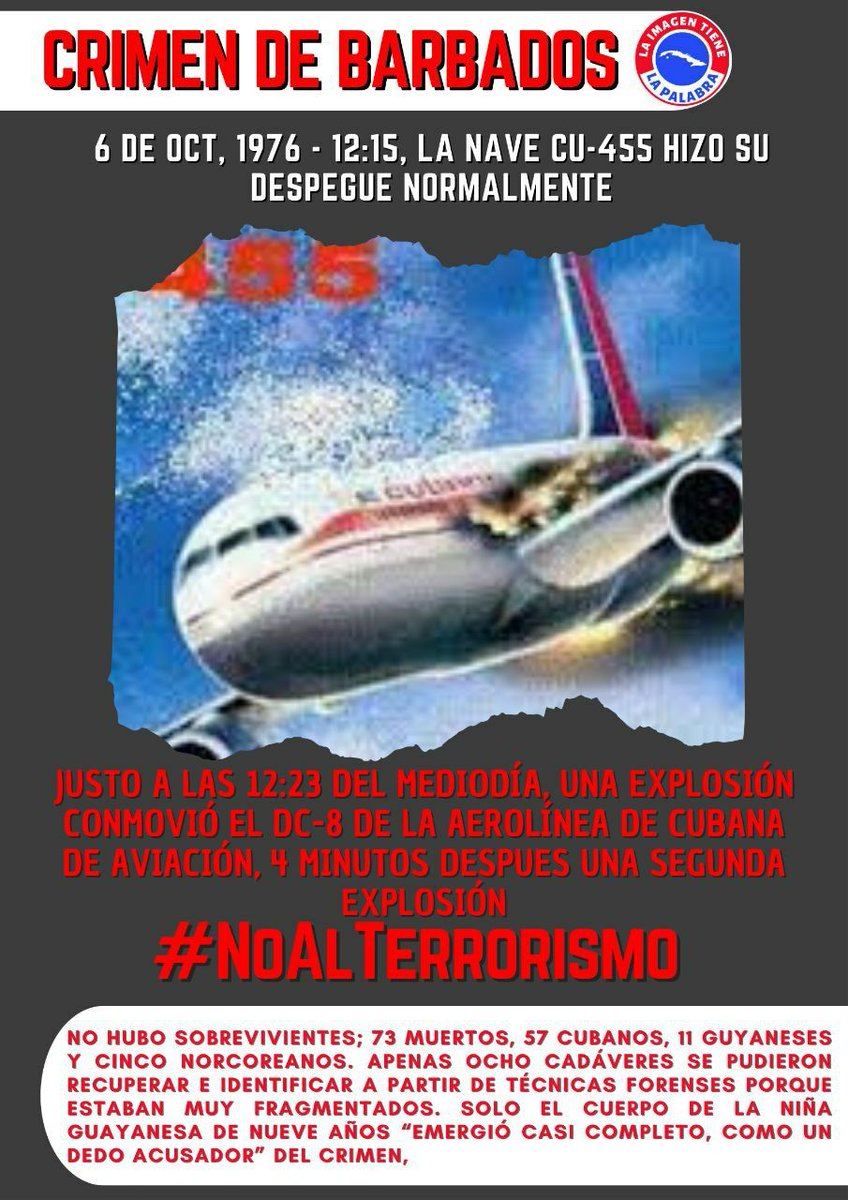 #TenemosMemoria
#NoAlTerrorismo  
#CubaMined 
<a href="/DmeArtemisa/">DME.Artemisa.</a>  
<a href="/GladysArtemisa/">Gladys Martínez Verdecia</a> 
<a href="/yarobyalvarez/">Director Provincial Educación Artemisa</a> 
<a href="/barreto_nt/">NTBarreto</a>