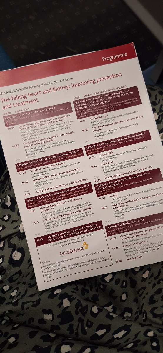 Forever learning ... a really interesting day at the Cardiorenal Forum's annual conference today. Every single session was fantastic and thought provoking. Thanks to <a href="/SussexHC/">Sussex Heart Charity</a> for supporting me with your kind grant ❤️ #HFNS #heartfailure #cardiorenal