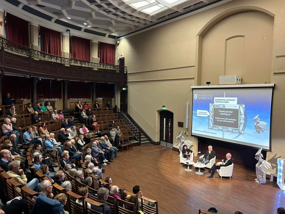 LivUni's tweet photo. It’s the first day of the Liverpool Literary Festival! This evening we’re pleased to welcome @JonathanCoe and Anthony Quinn in conversation with Dr Lucienne Loh 📚

There’s lots more to look forward to over the weekend, see what’s on here: https://t.co/RP1SUFD260 https://t.co/zGp8XU5y2X