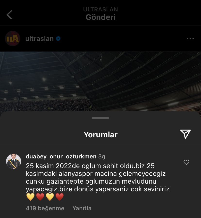 ŞEHİT P. Teğmen Duabey Onur Öztürkmen  25.11.2022