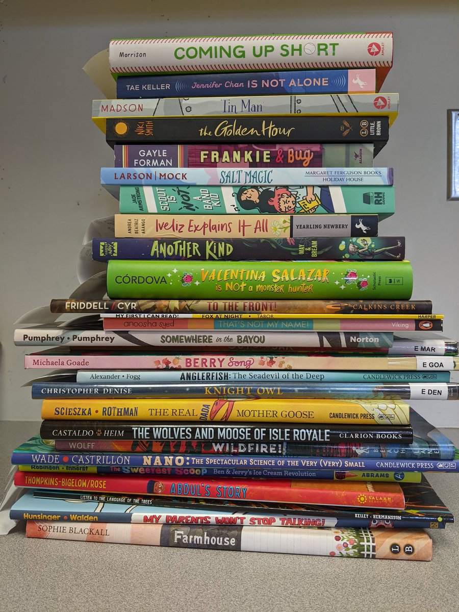Thank you SO much STEAM PTO! Due to your generosity, we'll be participating in the student selected - Great Lakes Great Books awards,  K-8 this year!!! Look at all these gorgeous books! <a href="/A2STEAM/">A2STEAM</a>