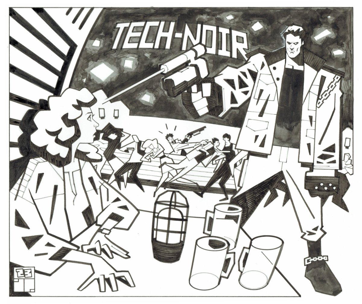 joepalmerart's tweet photo. Tech-Noir ✏️

Always loved this scene from The Terminator, so hypnotic and nightmarish. https://t.co/SDnzhzegt3