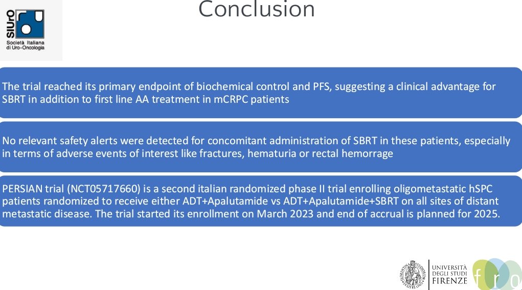 GiulioFrancoli1's tweet photo. Happy and proud to discuss results from ARTO trial results during XXXIII SIURO congress! @siuroIT https://t.co/jsM3D1VTg2