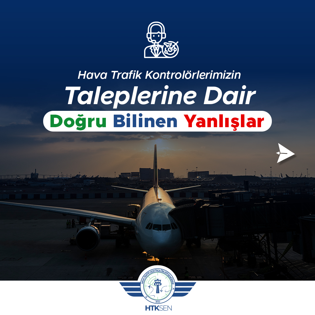 htksen's tweet photo. Hava Trafik Kontrolörlerimizin Taleplerine Dair Doğru Bilinen Yanlışlar ❌✅

YANLIŞ – “Hava Trafik Kontrolörleri özel havayolu şirketlerinde çalışan pilotlar düzeyinde maaş talep ediyor.” ❌

DOĞRU – Hava Trafik Kontrolörleri, DHMİ bünyesinde istihdam edilen pilotlara denk oranda seyrüsefer (havacılık) tazminatı almak istiyor. Böylelikle mesleğin itibar bakımından hak ettiği seviyeye ulaşmasını ve milli maliyetlerde artış sağlanmasını hedefliyorlar. ✅

YANLIŞ – “Hava Trafik Kontrolörleri yalnızca maaş artışı talep ediyor.” ❌

DOĞRU  - Hava Trafik Kontrolörlerimiz, özlük hakları ve çalışma koşulları bakımından iyileştirmeler talep ediyor.✅

Bu doğrultuda;

- Emeklilik şartlarının iyileştirilmesini istiyorlar. Kamuda uzmanlığa denk giriş şartlarına sahip olmalarına ve teknik bir iş icra etmelerine karşın emekliliğe ilişkin ek göstergeleri en alt düzeyde bulunuyor. Bu sebeple, ek göstergelerinin uzman kadroları için öngörülen 4200 seviyesine çıkarılmasını talep ediyorlar. ✅

- Yıpratıcı çalışma saatlerinde düzenlemeye gidilmesini, esnek çalışma modeliyle daha iyi koşullarda bir yaşam sürdürmeyi istiyorlar. ✅

- Kariyer planlamasına cevaz verecek düzenlemelerle mesleki gelişimi teşvik edici adımlar atılmasını talep ediyorlar. ✅

YANLIŞ – “Hava Trafik Kontrolörlerinin talepleri devletin bütçesinden karşılanıyor, Hazine’ye yük oluşturuyor.”❌

DOĞRU – Hava trafik kontrolörlerinin maaşlarından, emeklilik primlerine varıncaya dek tüm maliyeti EUROCONTROL vasıtasıyla karşılanmakta olduğundan, devletimizin bütçesine hiçbir yük oluşturmuyor. Aksine, maaşlarına yapılan her artış, gelir vergisi yoluyla doğrudan ülkemiz ekonomisine katkı sağlıyor. ✅