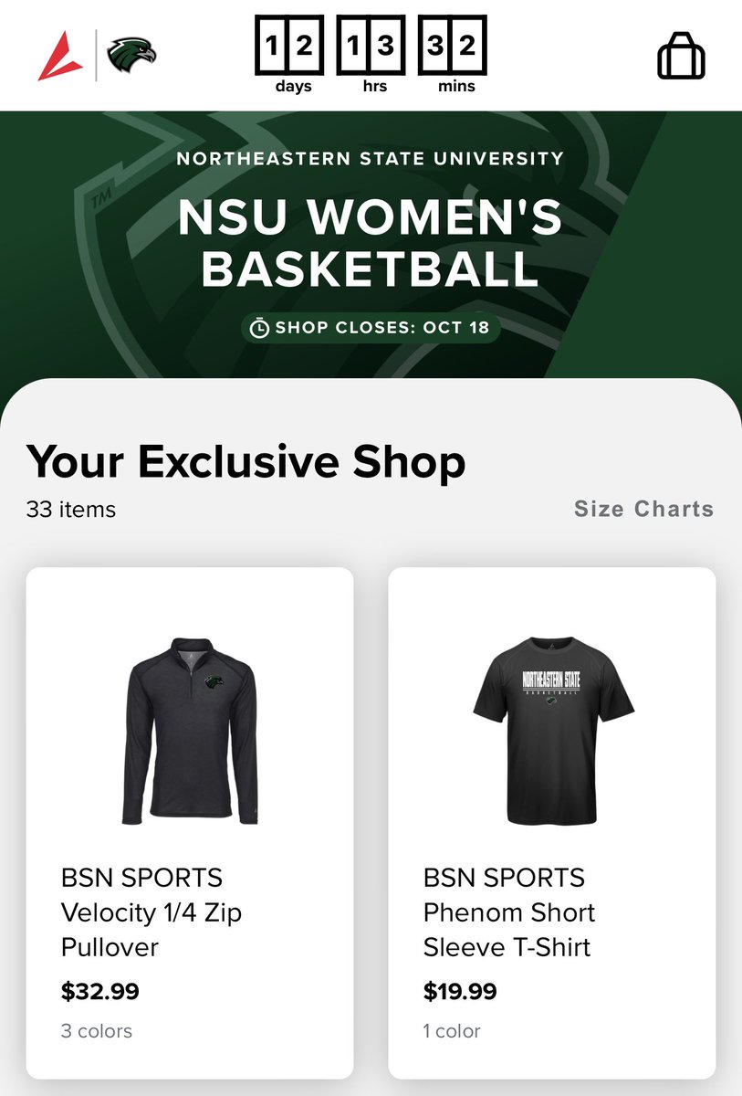 Visit our online store today, shop closes on Oct 18! 

⬇️⬇️⬇️⬇️⬇️
bsnteamsports.com/shop/NSUWBB2324