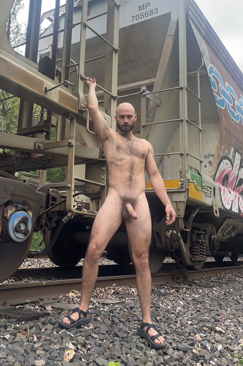 Choo Choo all aboard! #outdoordick #boner #onlyfans #nsfwtwt #malesolo