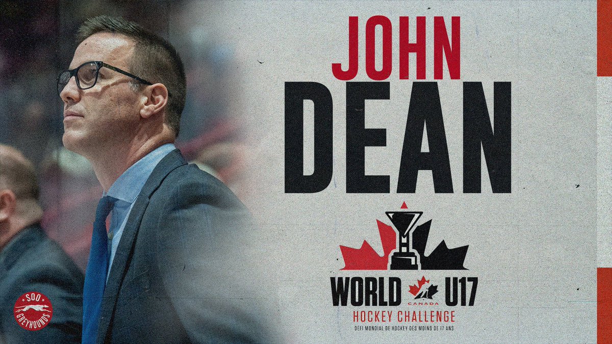 We are proud to announce that John Dean will be the Head Coach for the World Under-17 Hockey Challenge

Big congratulations to our leader 🫡

Full story 👉 chl.ca/ohl-greyhounds…
