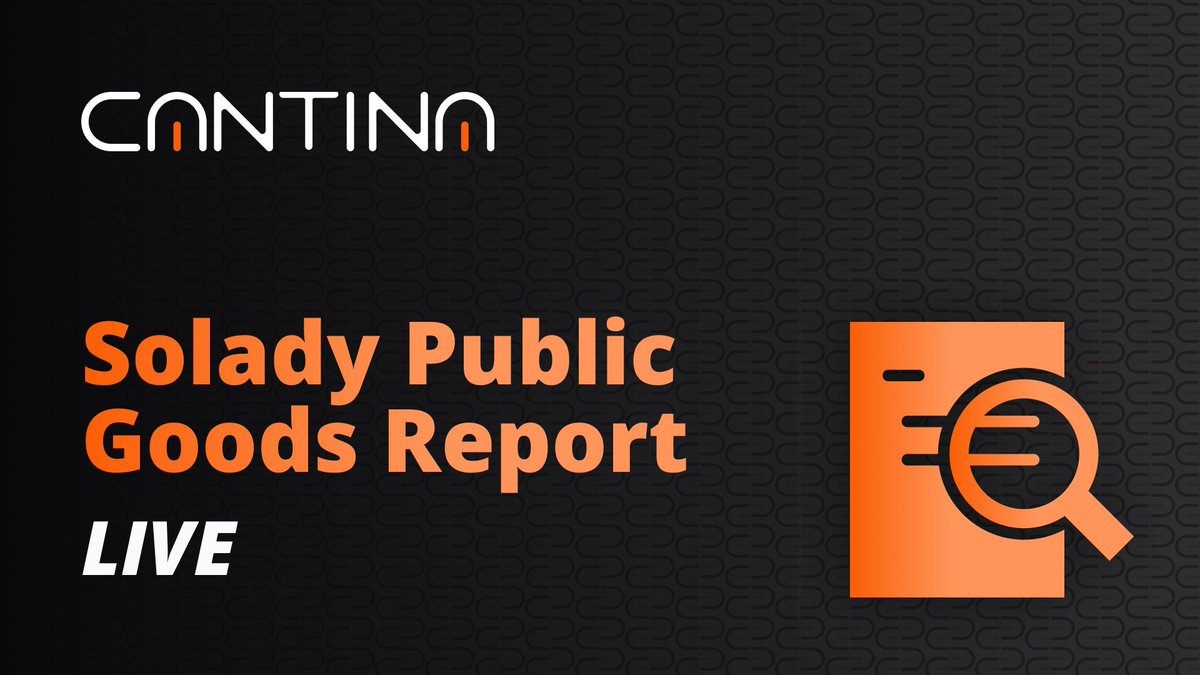 cantinaxyz's tweet image. The full Solady report is now live! (read till the end 👀)

We'd like to thank @optimizoor as well as the researchers involved:

• @sw0nt
• @plotchy
• @real_philogy

and our core sponsors:

• @nascentxyz
• @opensea
• @optimizoor
• @soundxyz_
• @0xSplits

Link Below 📄👇