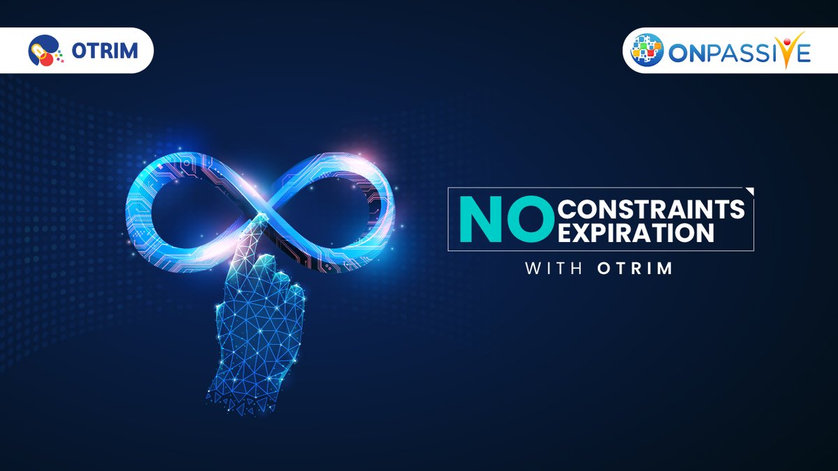 ONPASSIVE's tweet image. With OTRIM, there are no limits, worries, or expiration dates. Enjoy perpetual simplicity for your URLs.

Register here: onpassive.com.

#ONPASSIVE #TheFutureOfInternet #OTRIM #urlshortener #ONPASSIVEECOSYSTEM #bulklinkshortner #personalisedlinks #manageURLs