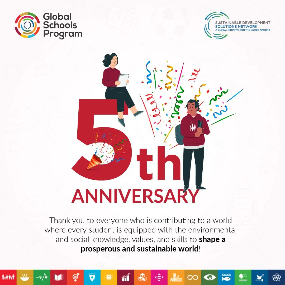 Happy 5 years Anniversary celebration to the @globalschoolsprogram of empowering young minds through the Global Schools Program on #sdgs and the #EDS!🎉.

Happy 5 years Anniversary 🎉.

#GlobalSchoolsAdvocate #esd