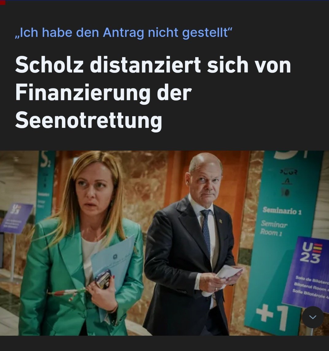 Stell dir vor du bist sogenannter Sozialdemokrat und distanzierst dich von der Rettung von Menschen, weil das einer Faschistin nicht gefällt. Was passiert hier. 

#LeaveNoOneBehind