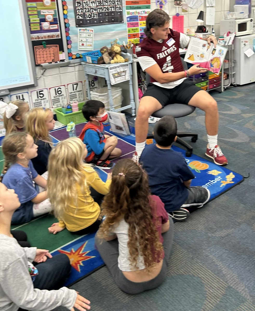 RSHS_Football's tweet photo. Had a great time at Stanton today reading to their classes as part of the CB Purpose, Passion and Perseverance Project! #FIRST https://t.co/ptBOsBtgQl