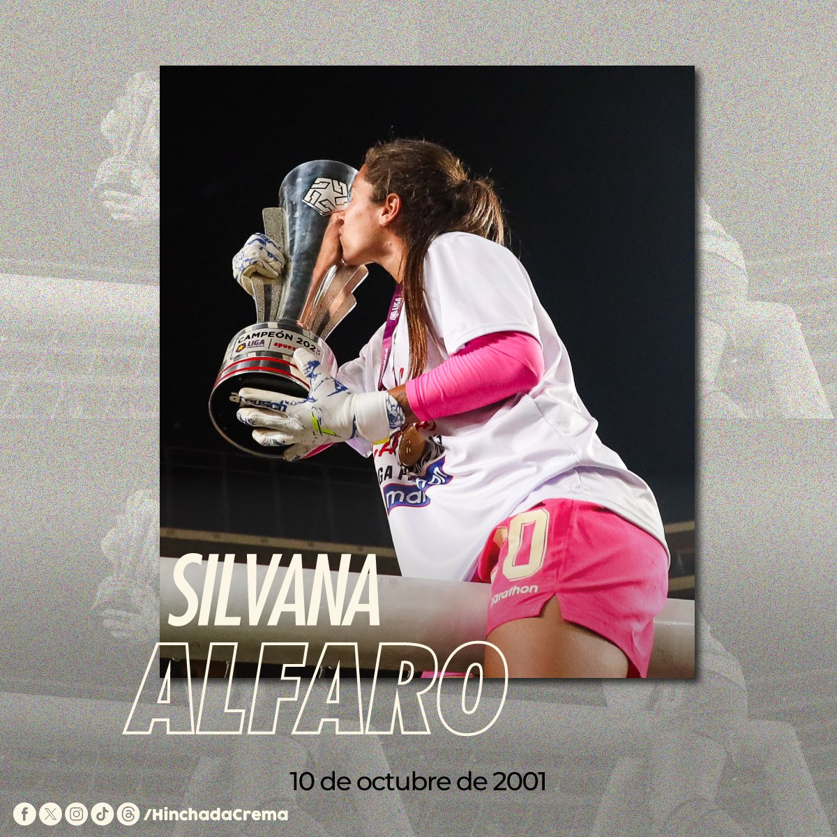 Hoy está de cumpleaños Silvana Alfaro, arquera y CAMPEONA NACIONAL con el equipo femenino de Universitario. 🦁🔥🔟🏆

¡Feliz cumpleaños, <a href="/silvanalfaro01/">Silvana Alfaro</a>! ⚽🧤🎂