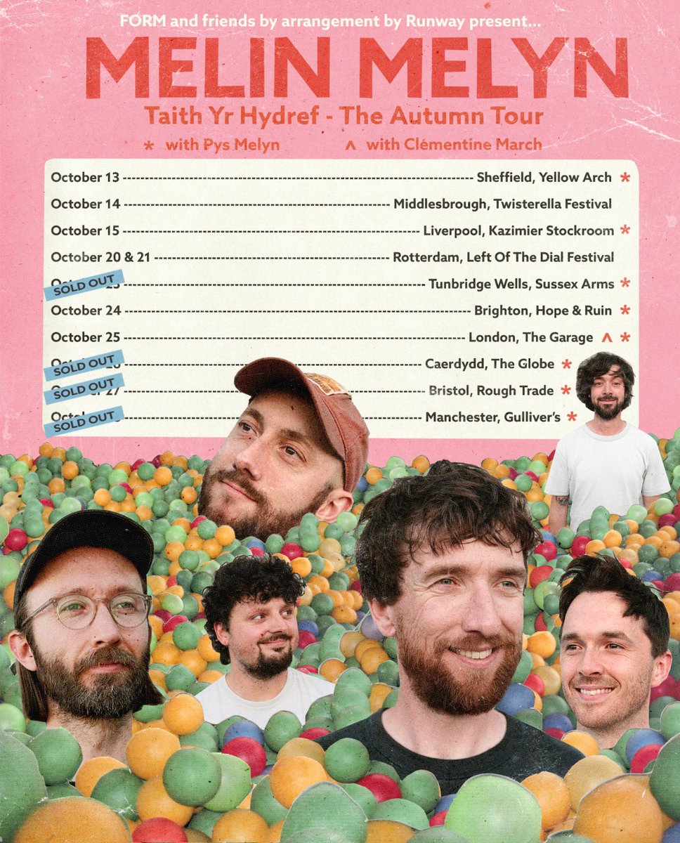 🗞️ SUPPORT & SELLING OUT 🗞️ thrilled that the brilliant @pysmelyn will be joining us on our upcoming UK Tour. the wonderful Clementine March will also be joining us at @TheGarageHQ . Tunbridge Wells, Bristol & Manchester have now SOLD OUT! get your tickets NOW! MM 💛