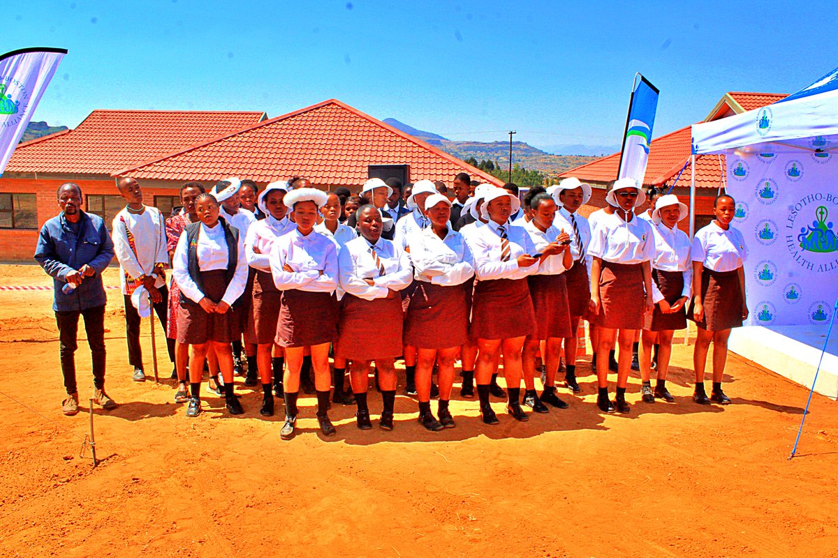 Retselisitsoe's tweet photo. Lesotho-Boston Health Alliance (LeBoHA) facilities opening. #Mokhibo #LeBoHA https://t.co/jli6wgWmDh