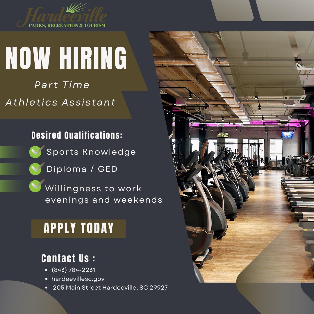 🏆 Ready to Elevate Our Game! 🏀 We're on the lookout for a passionate Athletics Assistant to join our winning team. 🌟 If you've got a love for sports, a can-do attitude, and a drive to make a difference, we want to hear from you! 🙌 ⚽🏈🎾

governmentjobs.com/careers/hardee…
