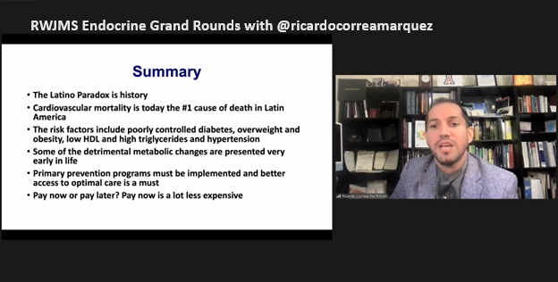 SaraLubitz's tweet photo. Thank you @drricardocorrea for an insightful lecture this AM on Diabetes and CV Disease in Latinx Populations https://t.co/FNSoI9ja7k