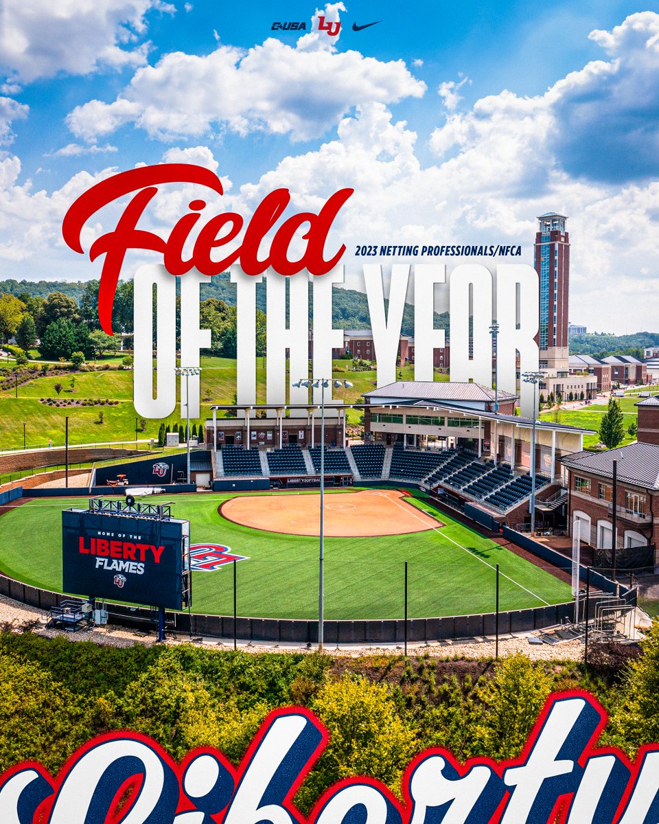 Kamphuis Field at Liberty Softball Stadium is the 2023  <a href="/NFCAorg/">National Fastpitch Coaches Association</a> Field of the Year! 🔥🥎