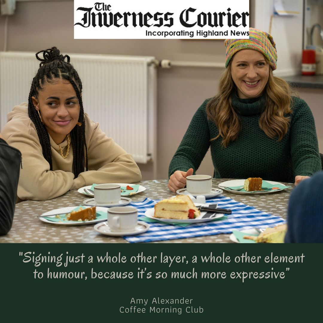 MsAmyAlexander's tweet photo. 📣Exciting News Alert! 📣 
I'm thrilled to be featured in @InvCourier in a full-page article about my comedy role in the hilarious mockumentary series 'Coffee Morning Club' streaming on @NOW 💫🙌

Read full article here: https://t.co/sTPCheYKB6

#Comedy #BSL #Deaf #TVSeries https://t.co/nbpTEs5oeb
