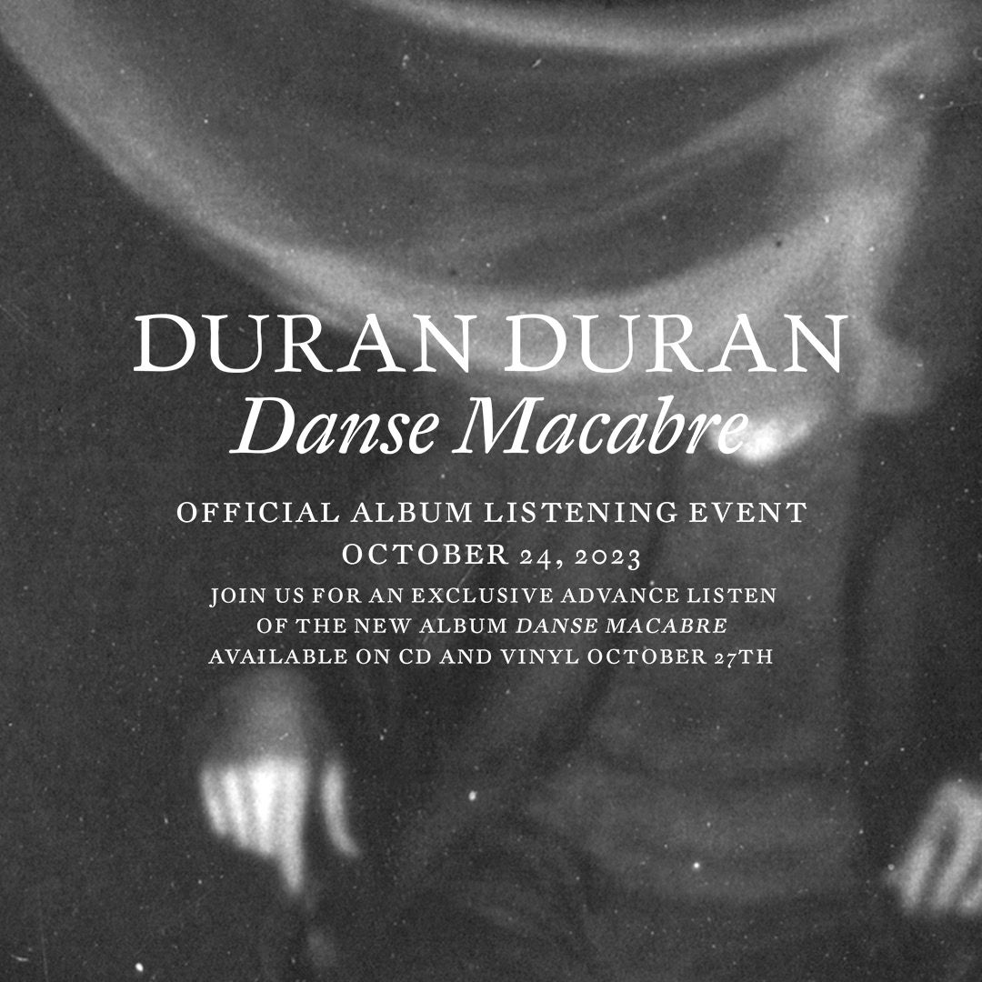 duranduran's tweet photo. Fancy joining a DANSE MACABRE official album listening event? @Recordstoreday invites you to be part of an exclusive advance listen of Duran Duran’s new album on October 24th, Click to find your store! https://t.co/MhsqoQlwOZ  *Timing of event is at the discretion of store. https://t.co/BhHMH6ZVWU