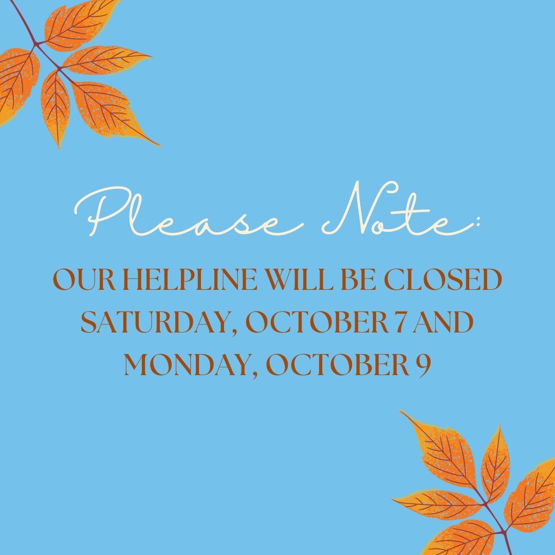 We will be closed this Saturday, October 7th, and Monday, October 9th in observation of Thanksgiving. We will reopen on Tuesday, October 10th at 9am.