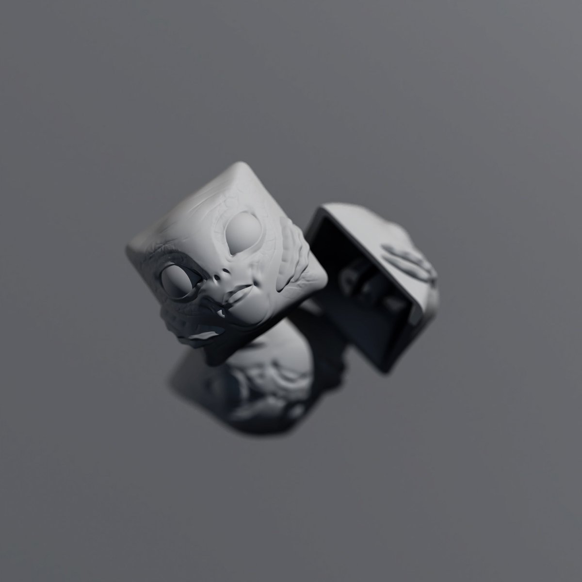 Día 06: Underwater 🪼 #keycap #zbrush #3d #sculptober2023 #hellboy