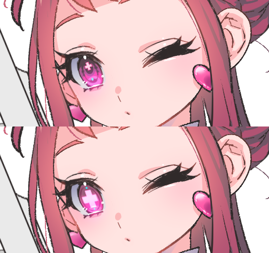 wip 瞳の書き方どっちが可愛いかな