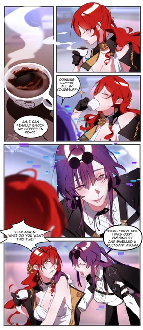 My second attempt at drawing comics 🌝💦 ( I spent a whole month on this..hope you like it🧎🏻‍♀️💕) #kafhime #himeko #kafka 