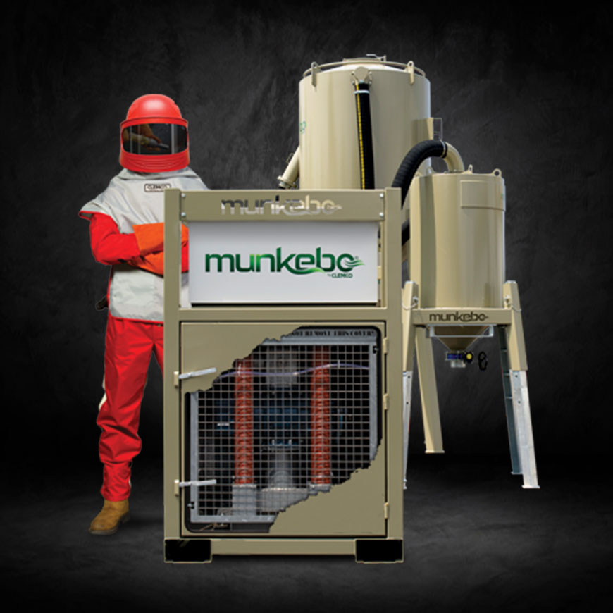 Munkebo Abrasive Vacuum Systems
Problem: Do your customers often find themselves with tons of abrasive to clean up after blasting, some of which is in difficult to reach areas making it hard to recover? 
Solution: clemcoindustries.com/munkebo-system…