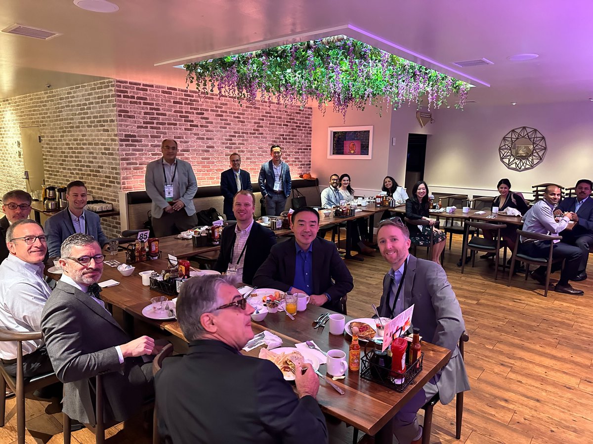 It was a fun breakfast meeting with this amazing group of experts and editors who play a vital role in <a href="/themednet/">theMednet</a>! #ASTRO23
