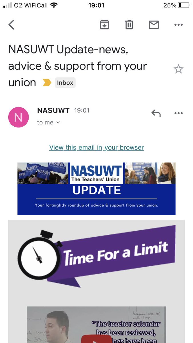 del_connell's tweet photo. Oh the irony! An email regarding working hours arrives outside of working hours 🙈 @NASUWT maybe have a look in the mirror! https://t.co/vCePzww7xF
